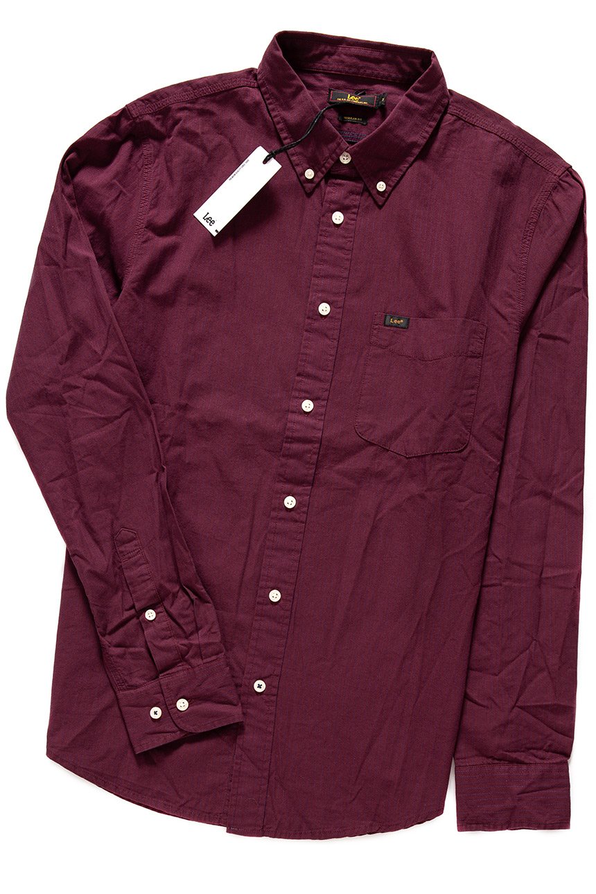 KOSZULA LEE BUTTON DOWN MAROON L68BXPKQA