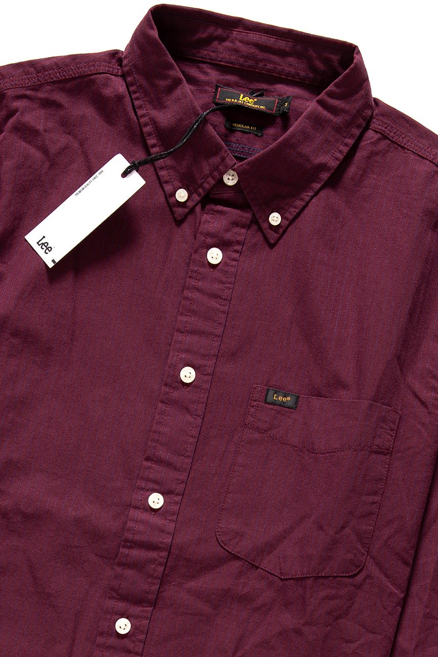 KOSZULA LEE BUTTON DOWN MAROON L68BXPKQA