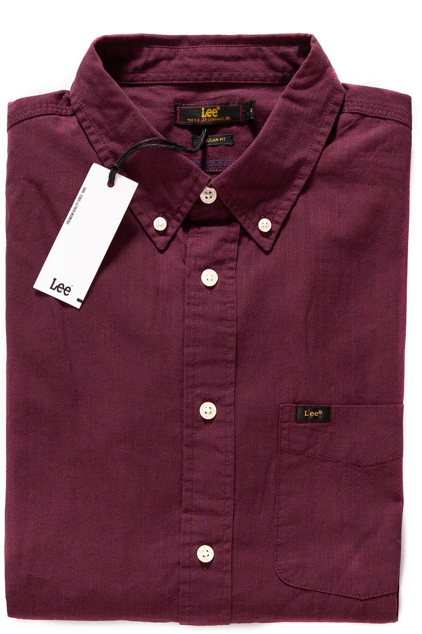 KOSZULA LEE BUTTON DOWN MAROON L68BXPKQA