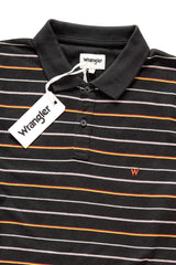 POLO WRANGLER FINE STRIPE POLO FADED BLACK W7C16KAV6