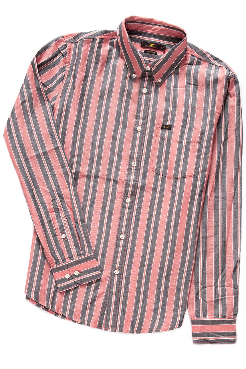 KOSZULA LEE BUTTON DOWN BURNED RED L880NELB