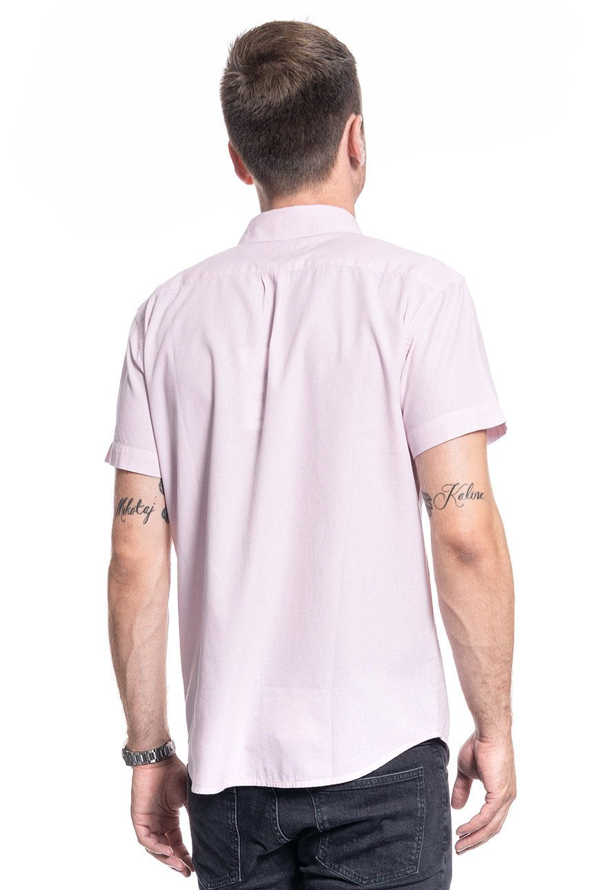 KOSZULA MĘSKA KRÓTKI RĘKAW WRANGLER SS 1PKT SHIRT CAMEO PINK W58604MY2