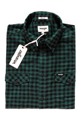 KOSZULA MĘSKA WRANGLER LS 2PKT FLAP SHIRT PINE W5A5ORG01