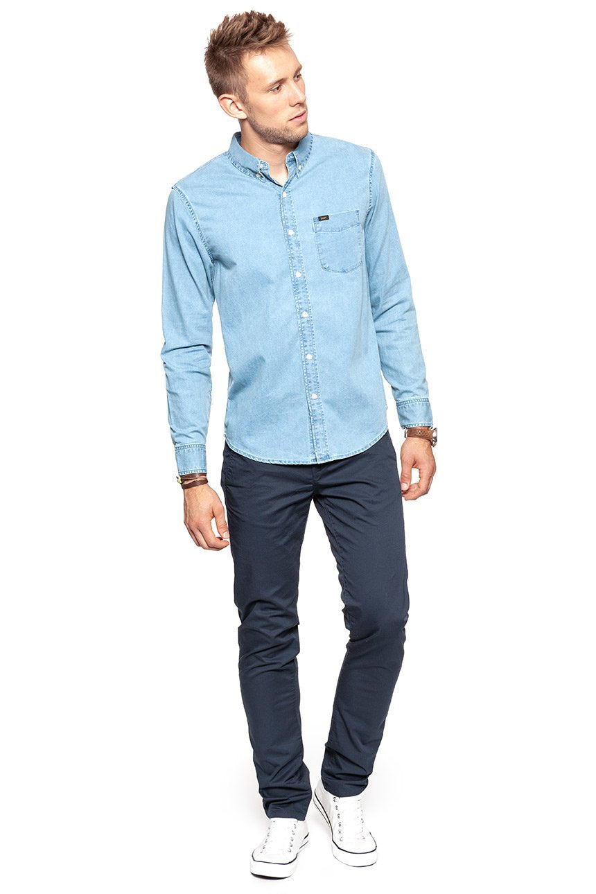 KOSZULA JEANSOWA MĘSKA LEE BUTTON DOWN SHIRT L880PGDD