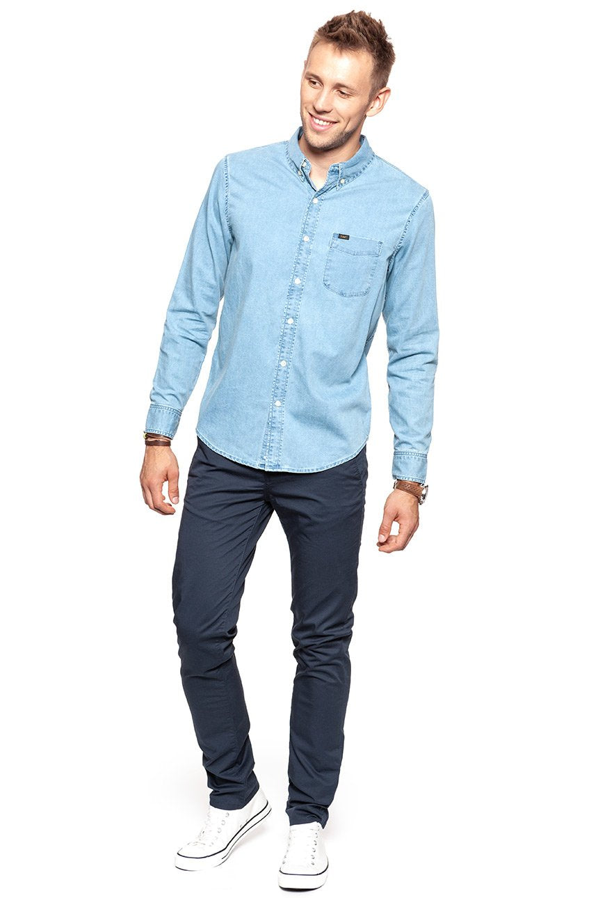 KOSZULA JEANSOWA MĘSKA LEE BUTTON DOWN SHIRT L880PGDD