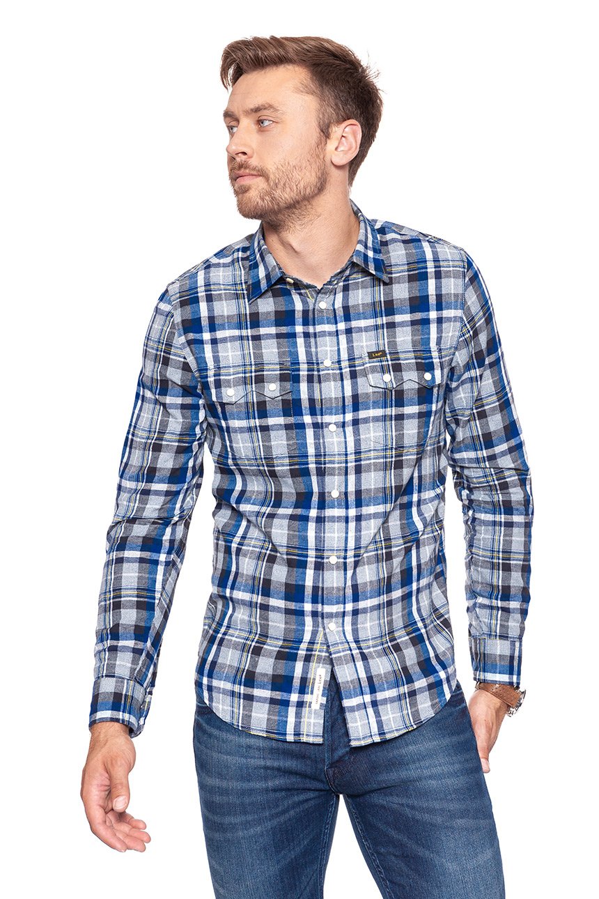 KOSZULA LEE RIDER SHIRT NIGHT BLUE L856ZEDY