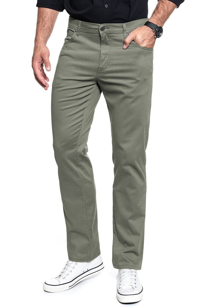 WRANGLER SPODNIE MĘSKIE TEXAS DUSTY OLIVE W121W3275