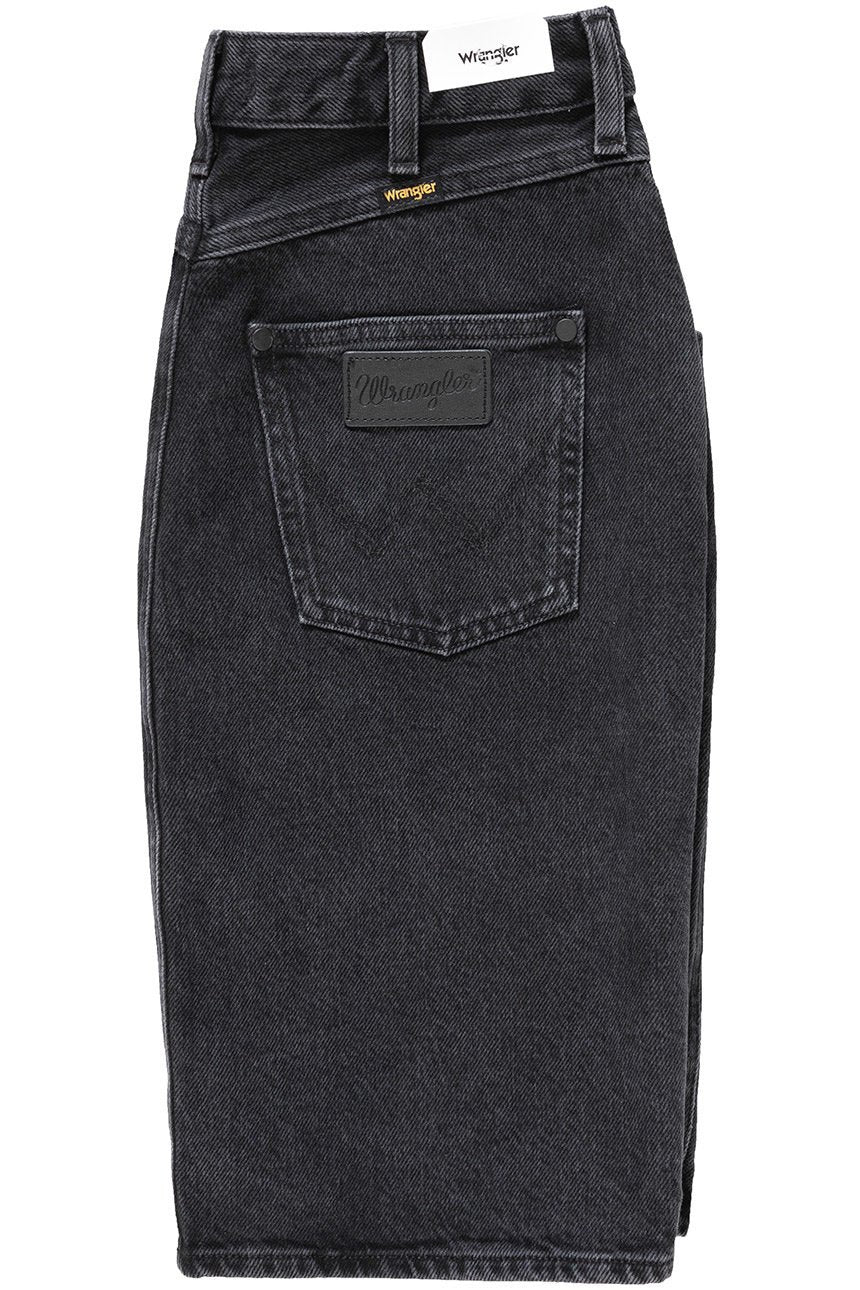 SPÓDNICA JEANSOWA WRANGLER HIGH ZIP SKIRT BLACK STONE W257UD24V