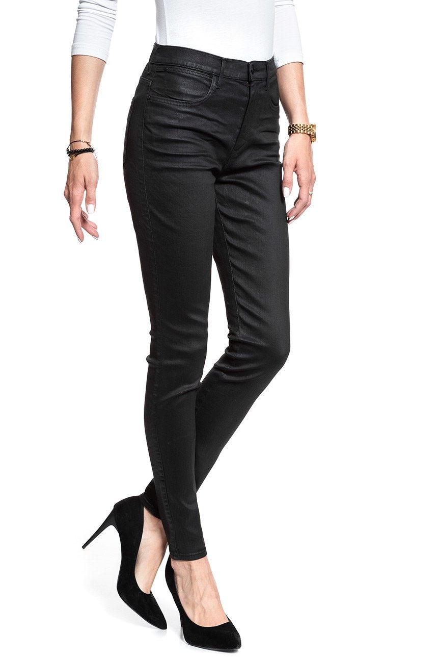 WRANGLER HIGH RISE SKINNY COATED BLACK W27HWT067