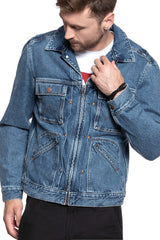 KURTKA JEANSOWA WRANGLER UTILITY JACKET UTILITY BLUE W465RI61R