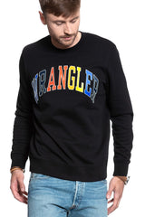 MĘSKA BLUZA WRANGLER LOGO SWEAT BLACK W6B6HY100