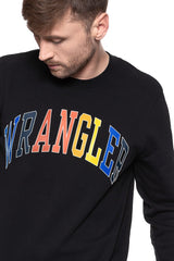 MĘSKA BLUZA WRANGLER LOGO SWEAT BLACK W6B6HY100