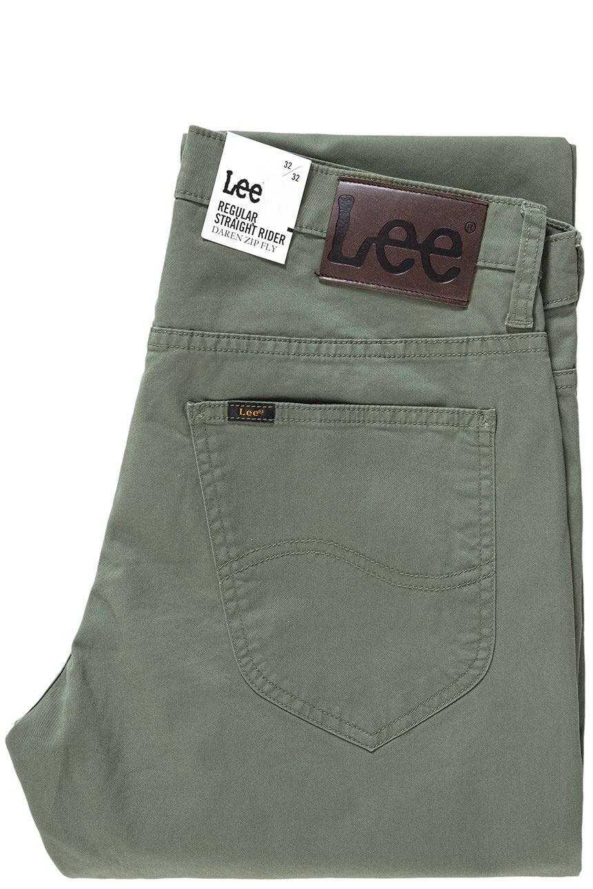 LEE SPODNIE MĘSKIE DAREN ZIP FLY LICHEN GREEN L707LA82