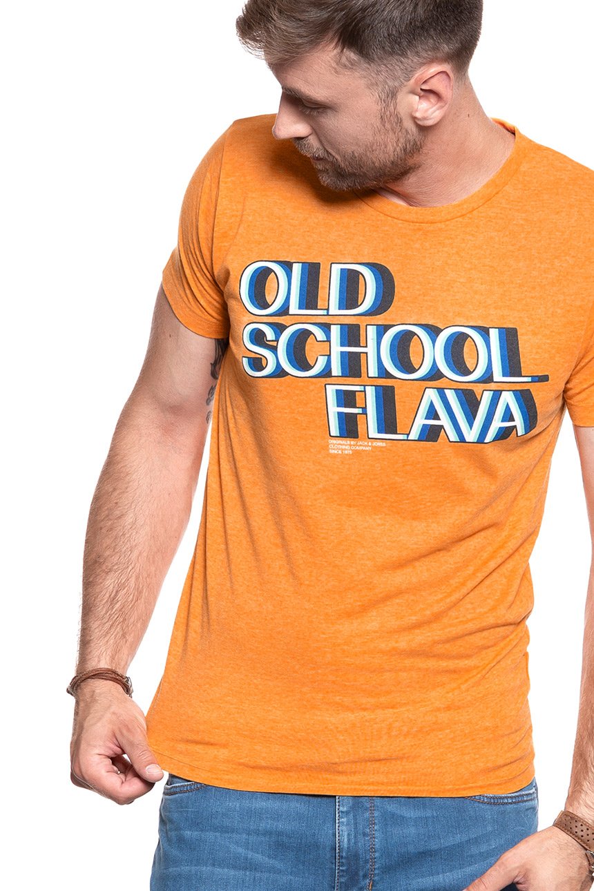 JACK & JONES T SHIRT MANILA TEE 12068822 ORANGE