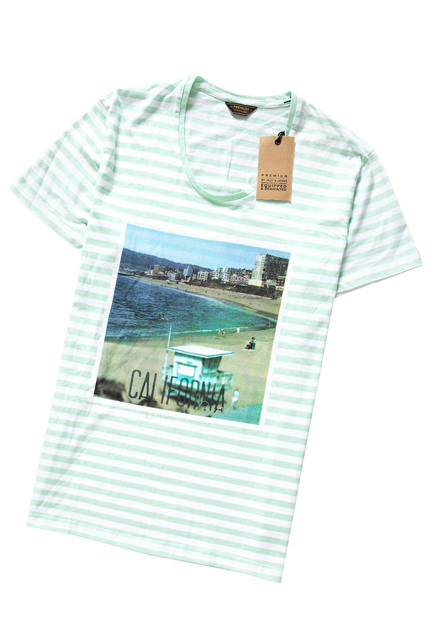 JACK & JONES T SHIRT BENNY TEE 12066251 GREEN