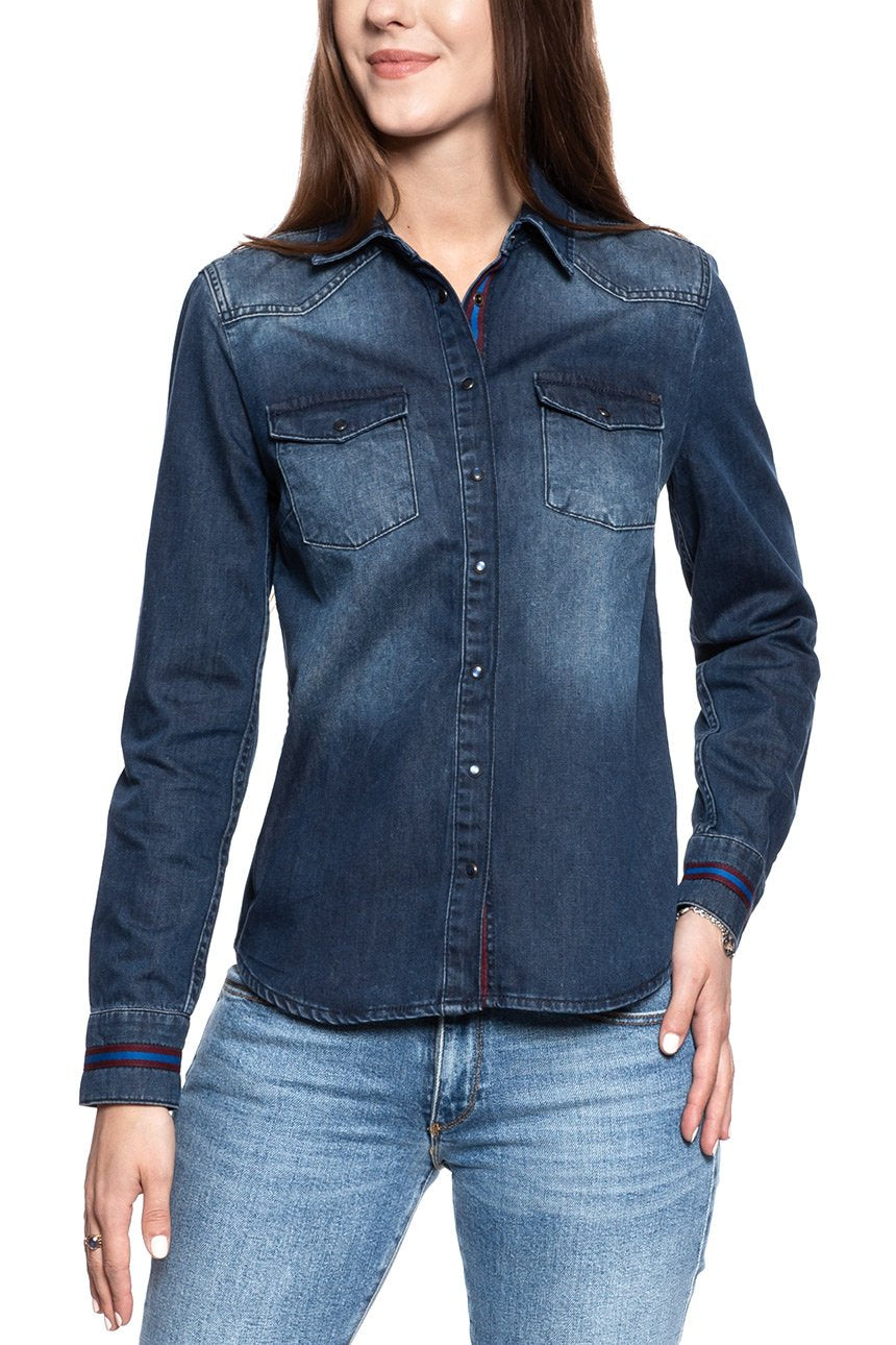 KOSZULA JEANSOWA DAMSKA MUSTANG Denim Shirt 1008428 5000 687