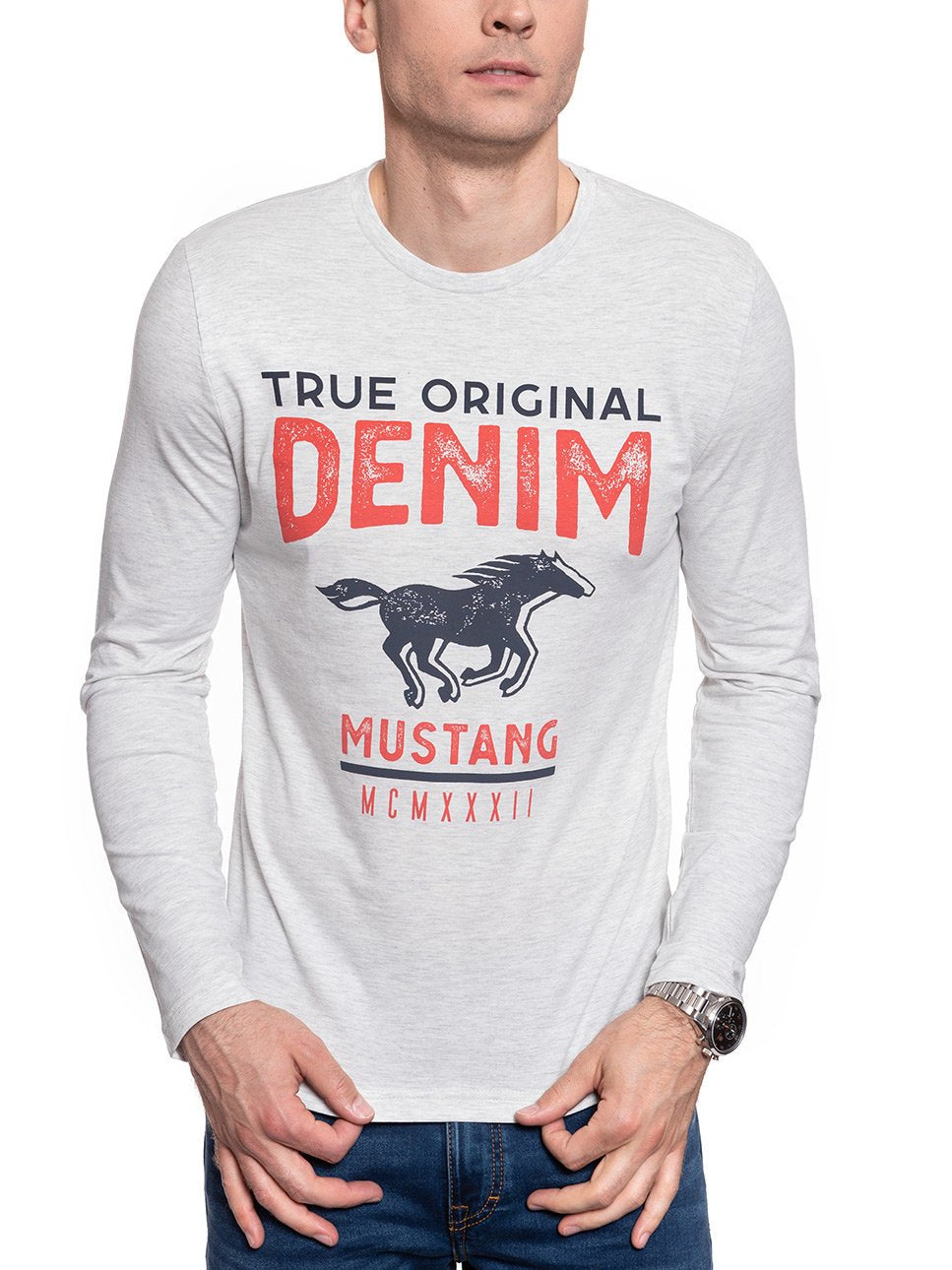 LONGSLEEVE MUSTANG Adrian C Print 1008952 2064