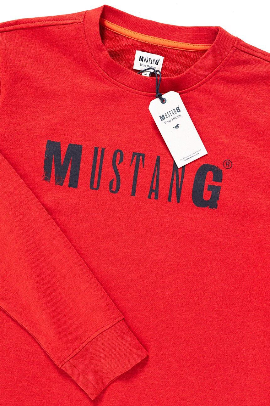 BLUZA MUSTANG Ben C Logo Molten Lava 1009160 7179