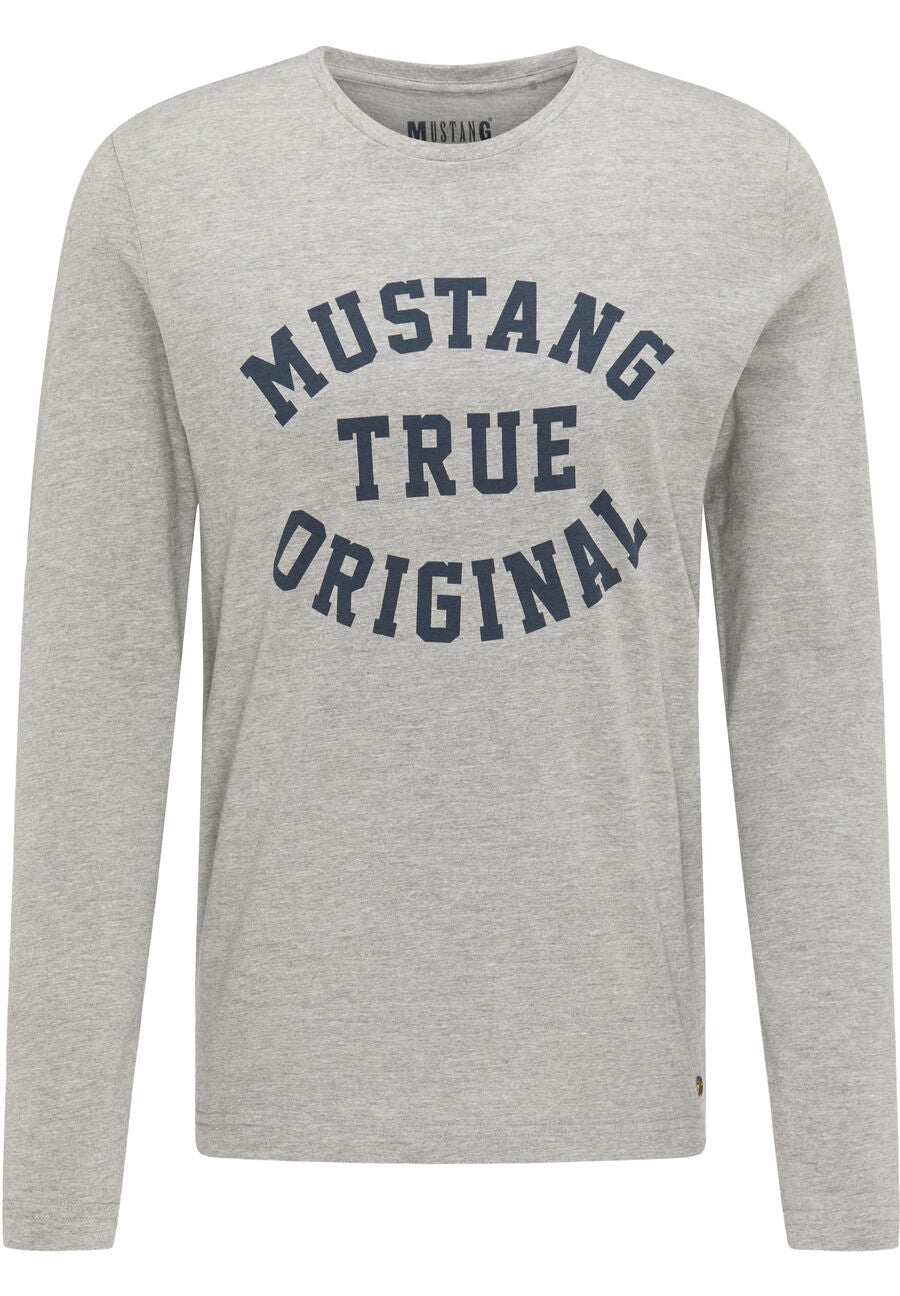 MUSTANG ADRIAN C PRINT MĘSKA KOSZULKA Z DŁUGIM RĘKAWEM LONGSLEEVE LOGO NADRUK 1009308 4140