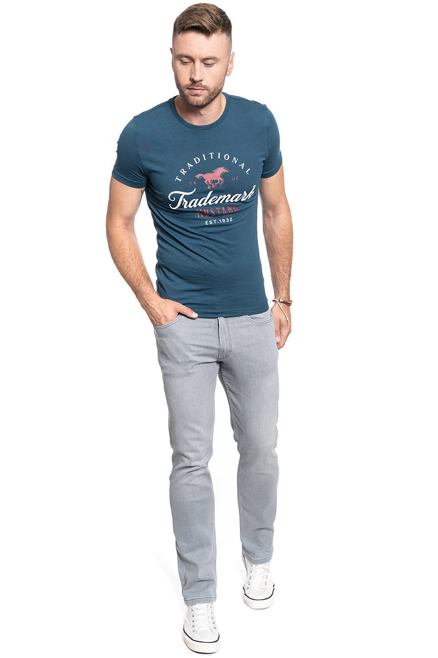 MĘSKIE SPODNIE JEANSOWE MUSTANG Washington DENIM GREY 1007710 4500 581