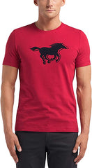 MUSTANG LOGO T-SHIRT MĘSKA KOSZULKA Z KRÓTKIM RĘKAWEM NADRUK CHILI PEPPER 1007820 7189