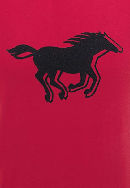 MUSTANG LOGO T-SHIRT MĘSKA KOSZULKA Z KRÓTKIM RĘKAWEM NADRUK CHILI PEPPER 1007820 7189