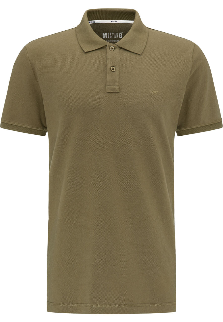 MUSTANG Pablo PC Polo MĘSKA KOSZULKA Z KRÓTKIM RĘKAWEM BURNT OLIVE 1007838 6358