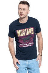 T-SHIRT MĘSKI MUSTANG ALEX C PRINT DARK SAPPHIRE 1007926 4136