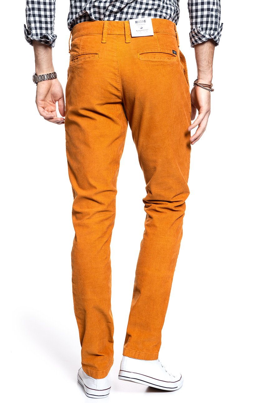 MUSTANG SPODNIE MĘSKIE Pleated Chino SUDAN BROWN 1008109 3179