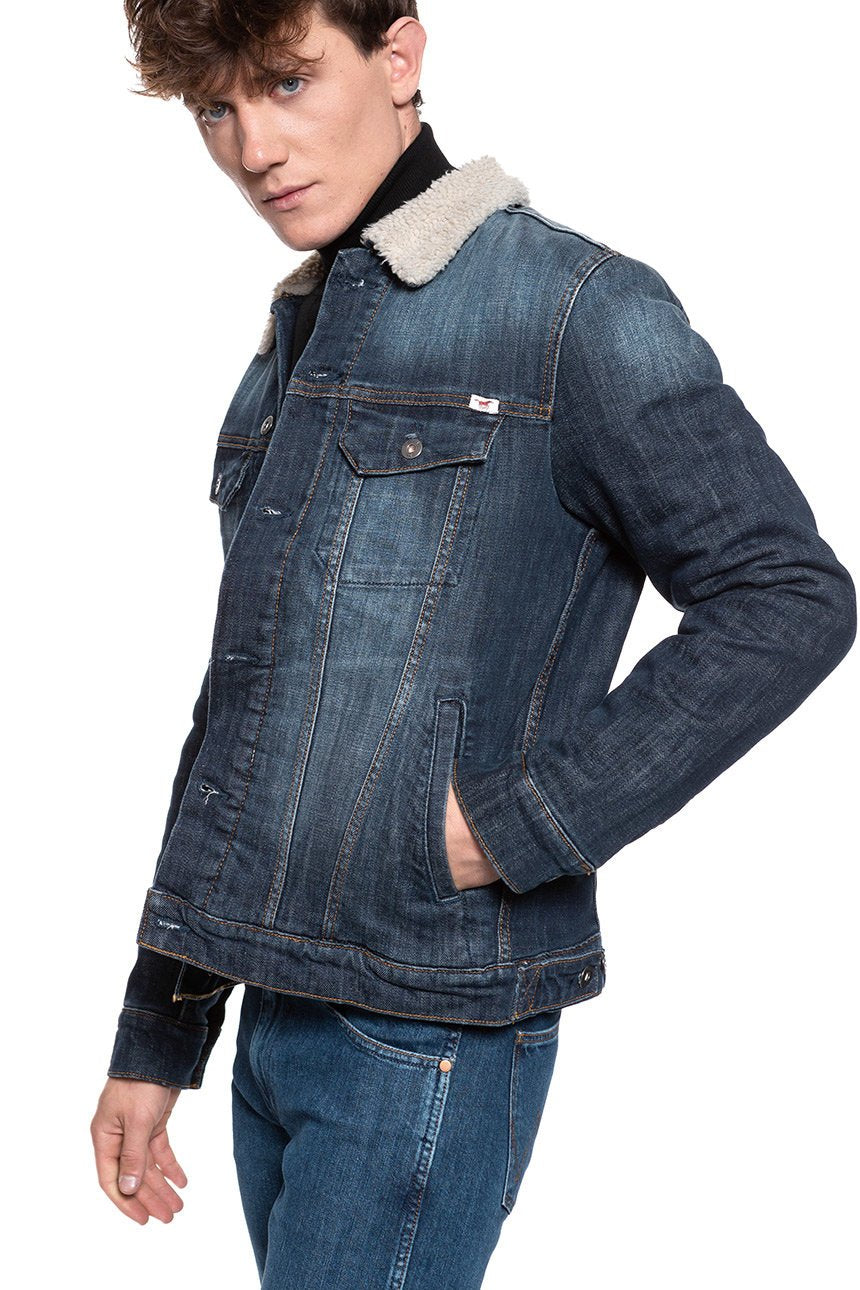 KURTKA JEANSOWA MUSTANG New York Shearling DENIM BLUE 1008507 5000 783