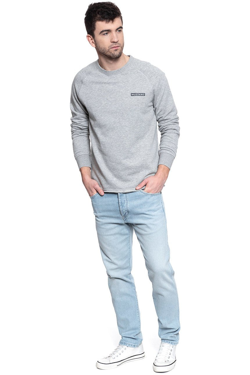 MĘSKA BLUZA MUSTANG BEN C SMALL LOGO MID GREY MELANGE 1008540 4140