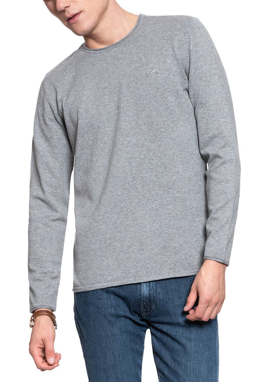 MĘSKI SWETER MUSTANG Emil C Rolledge MID GREY MELANGE 1008629 4140