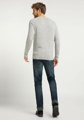 MUSTANG Emil C Raglan Light MĘSKI SWETER GREY MELANGE 1008630 4141