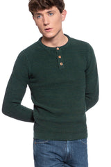 MĘSKI SWETER MUSTANG Emil C Henley GREEN GABLES 1008632 6432