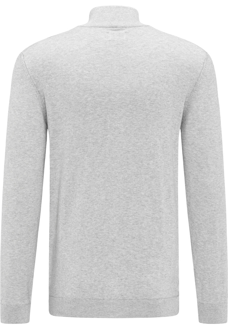 MUSTANG Edgar TN Cardigan MĘSKA BLUZA MATERIAŁOWA MID GREY MELANGE 1008637 4140