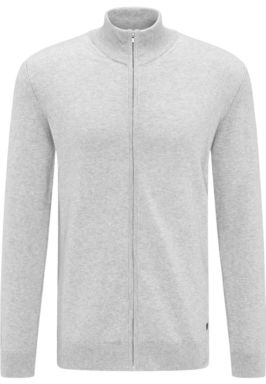 MUSTANG Edgar TN Cardigan MĘSKA BLUZA MATERIAŁOWA MID GREY MELANGE 1008637 4140