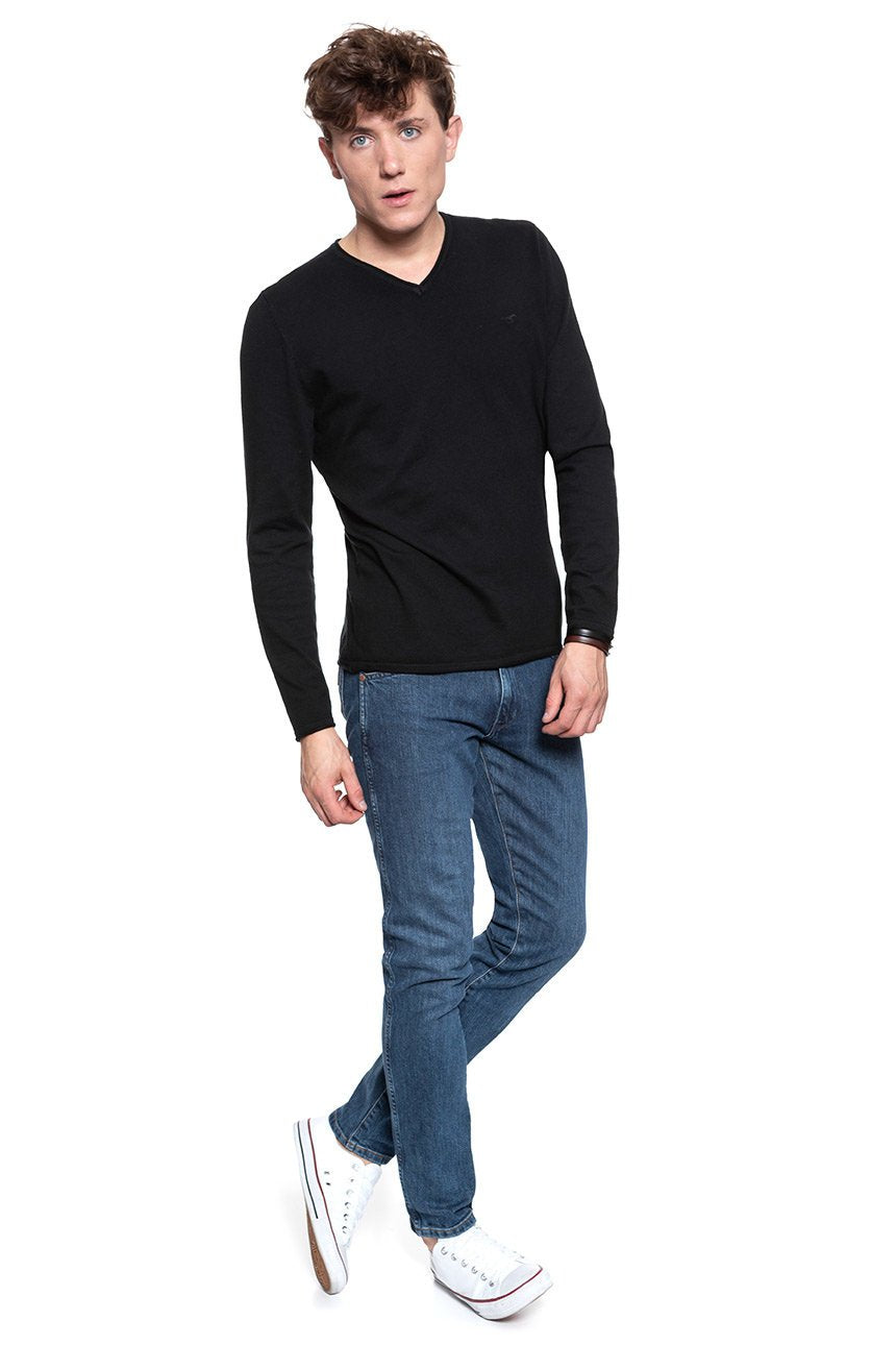 MĘSKI SWETER MUSTANG Emil V Rolledge CAVIAR 1008639 4132