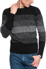 MĘSKI SWETER MUSTANG Emil C Blockstripe CAVIAR 1008640 4132