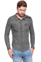 KOSZULA LEE WESTERN SHIRT SHIRT SLIM GREY WASH L643KEFUS OUTLET