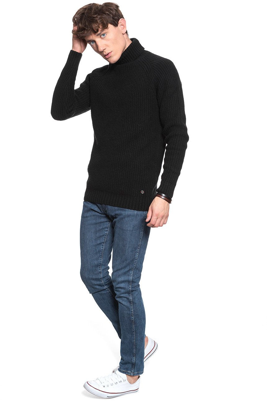 MĘSKI SWETER MUSTANG Emil TN Cosy CAVIAR 1008645 4132