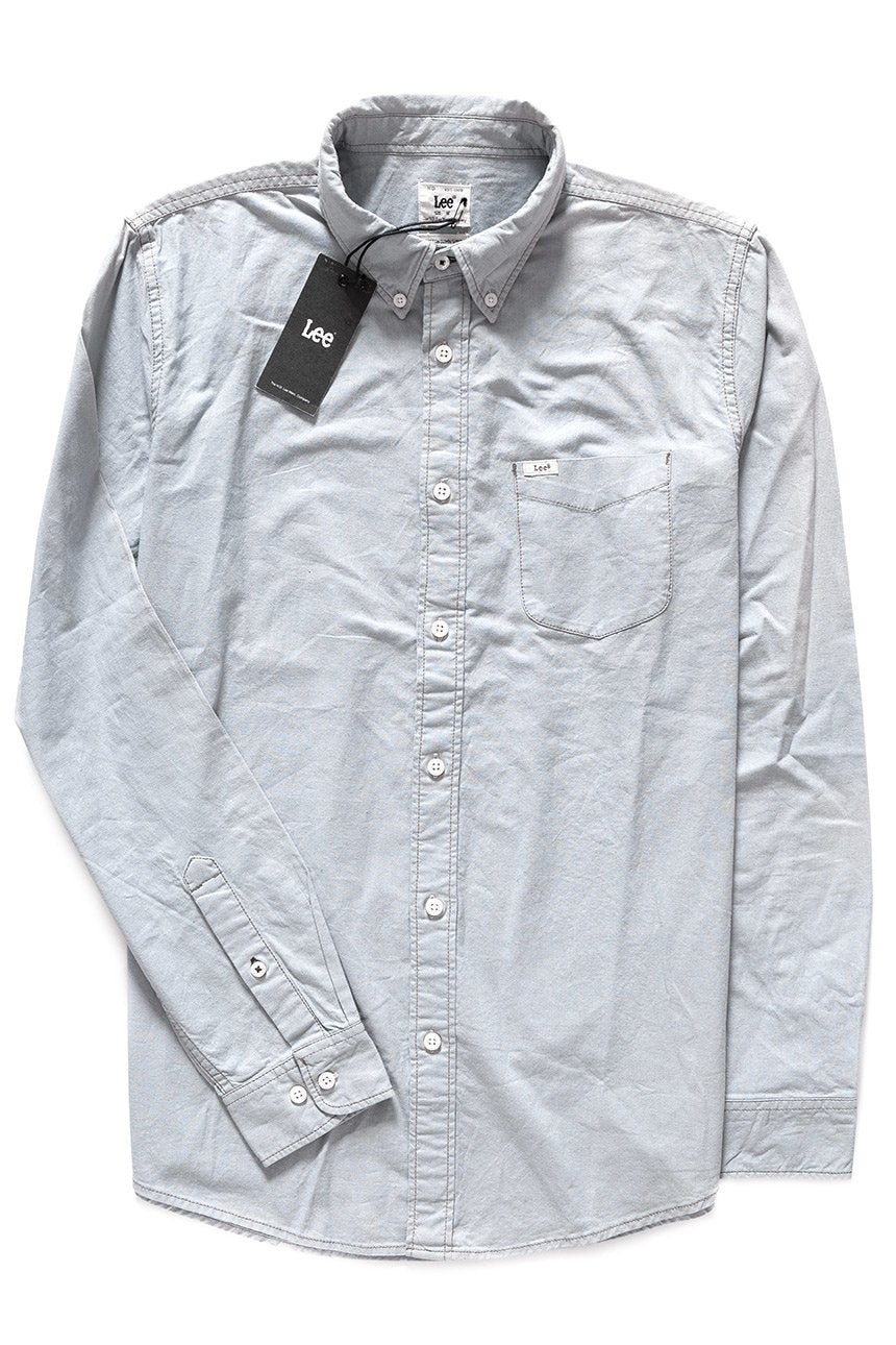 KOSZULA MĘSKA LEE BUTTON DOWN SHIRT GREY FROST L880SPHQS