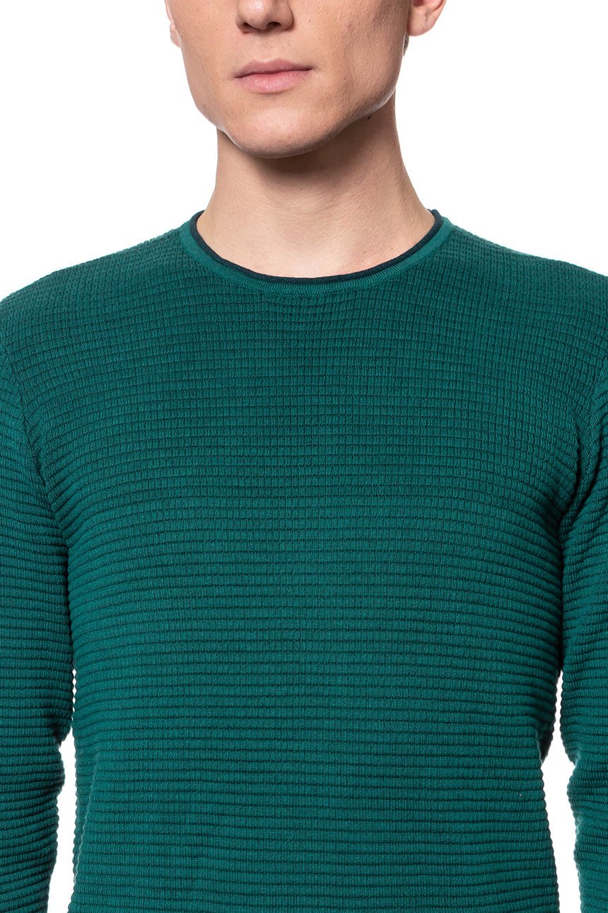 MĘSKI SWETER MUSTANG Emil C Doubleface DEEP TEAL 1009349 6433