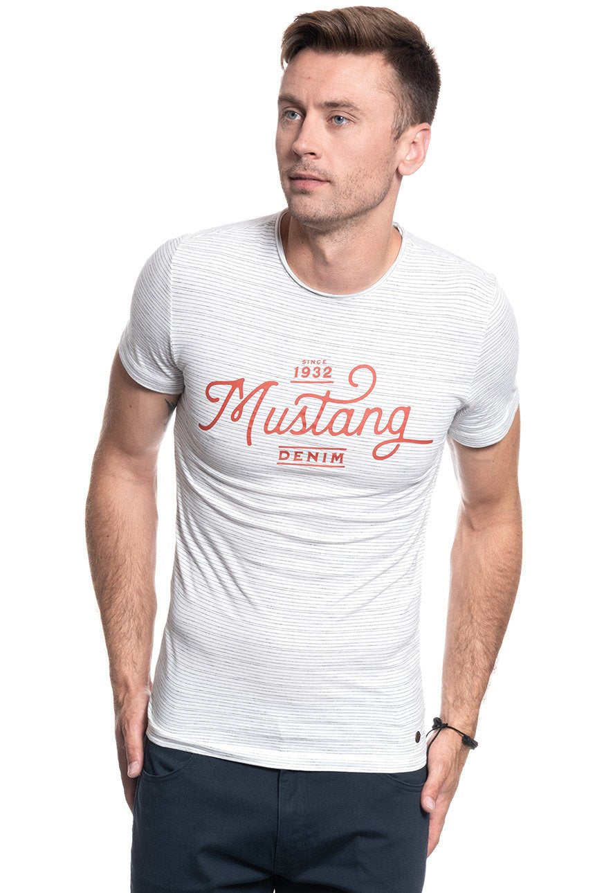 MĘSKI T-SHIRT MUSTANG AARON C STRIPE + AW 1008959 11560