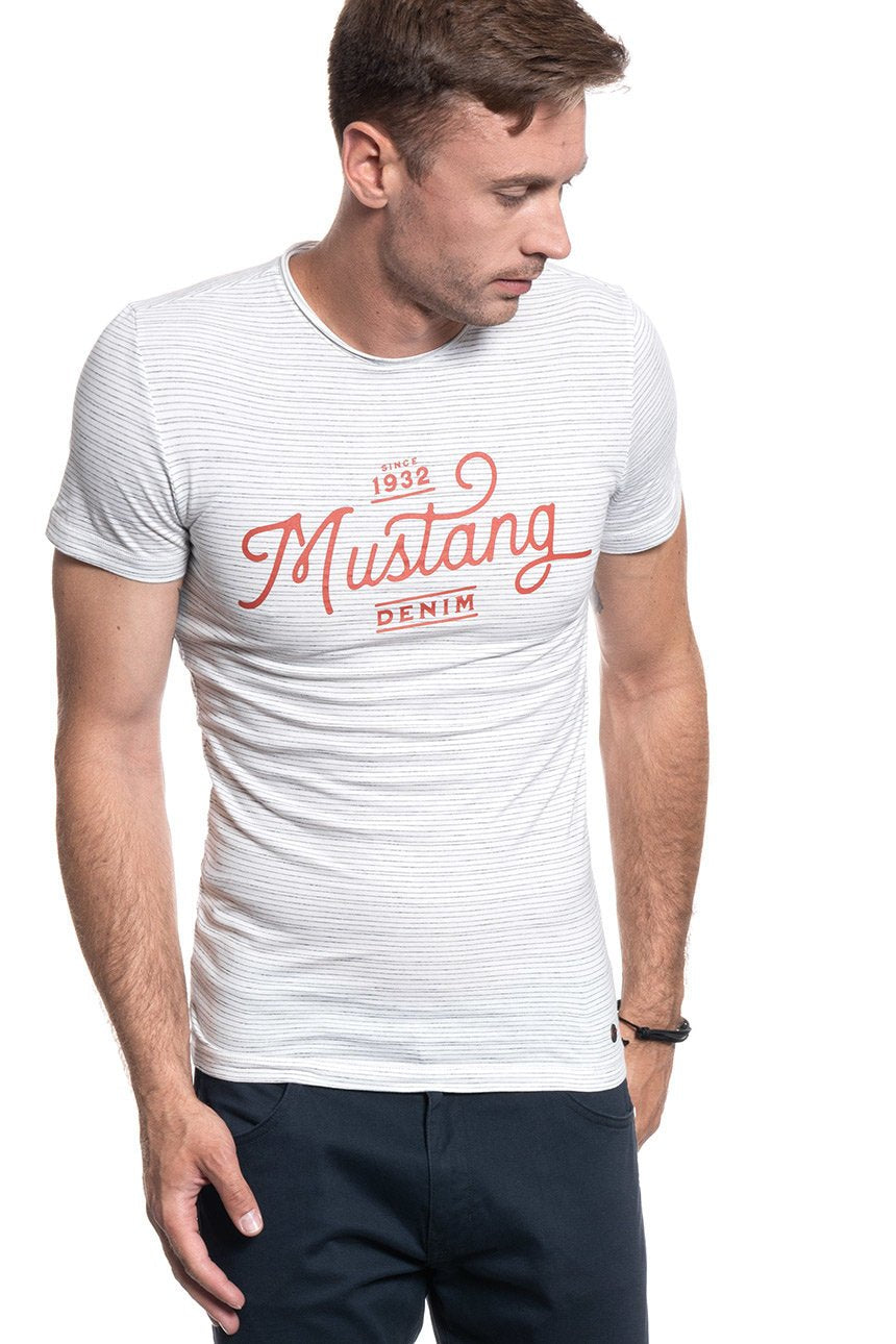 MĘSKI T-SHIRT MUSTANG AARON C STRIPE + AW 1008959 11560