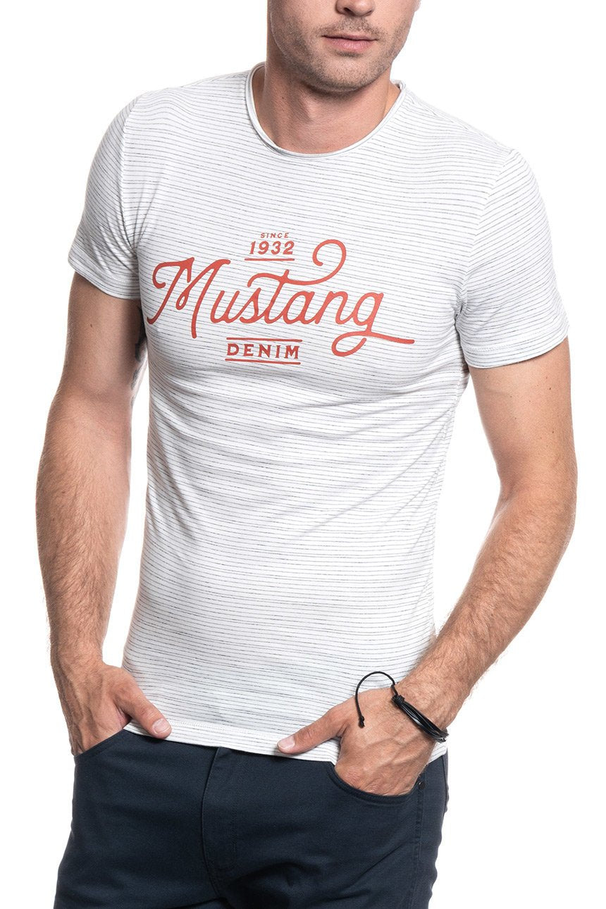 MĘSKI T-SHIRT MUSTANG AARON C STRIPE + AW 1008959 11560