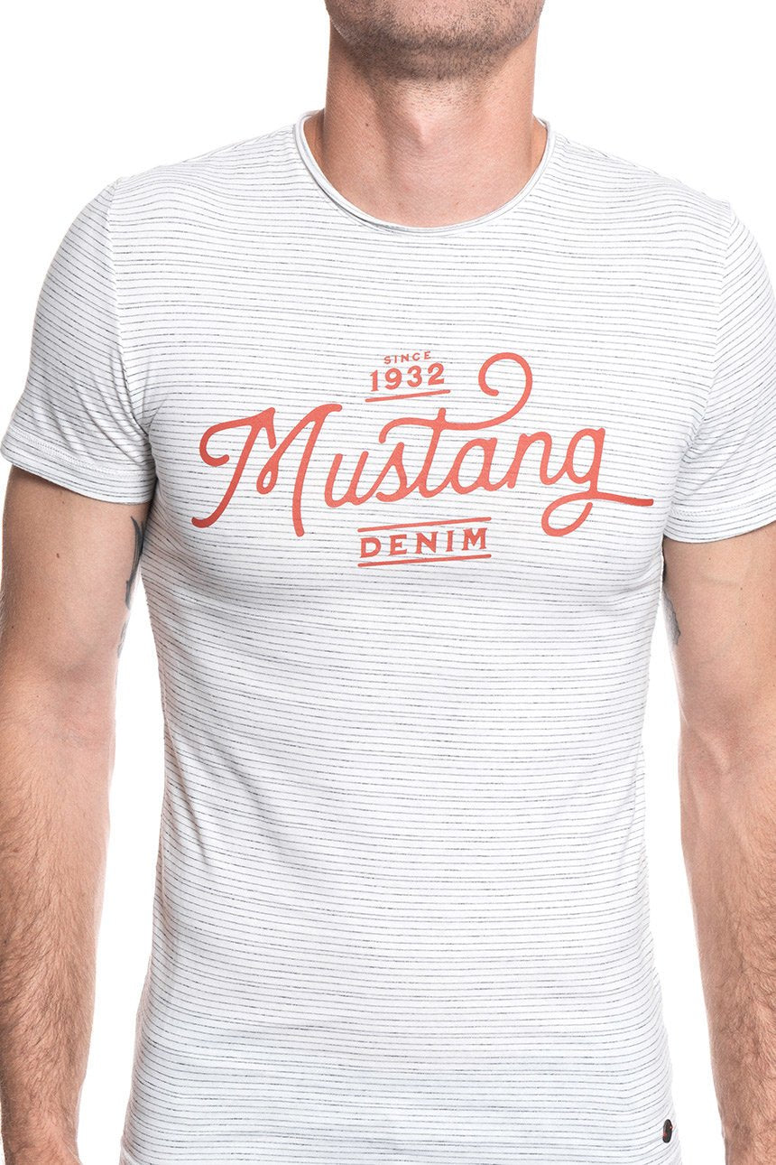 MĘSKI T-SHIRT MUSTANG AARON C STRIPE + AW 1008959 11560