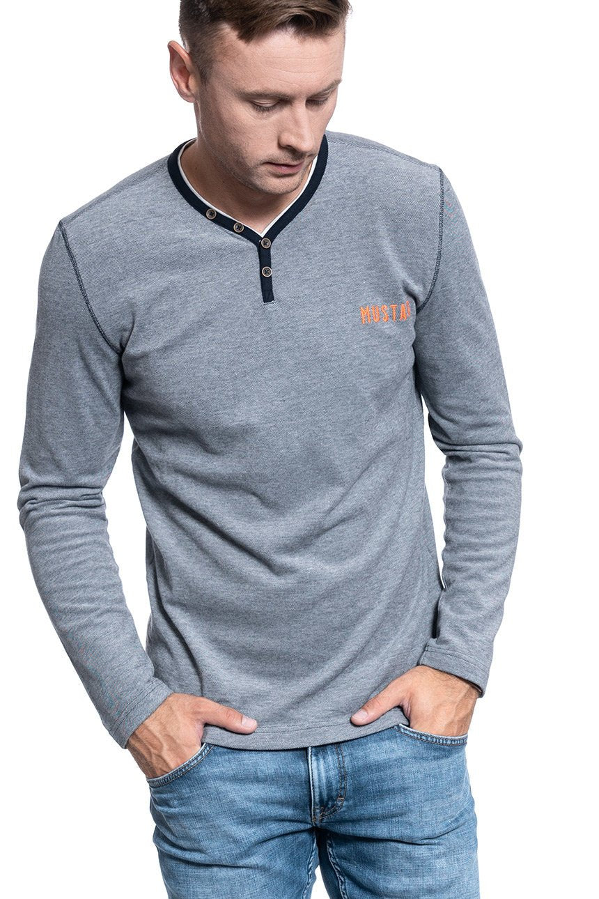 MĘSKI LONGSLEEVE MUSTANG ADRIAN V HENLEY 1008969 5323