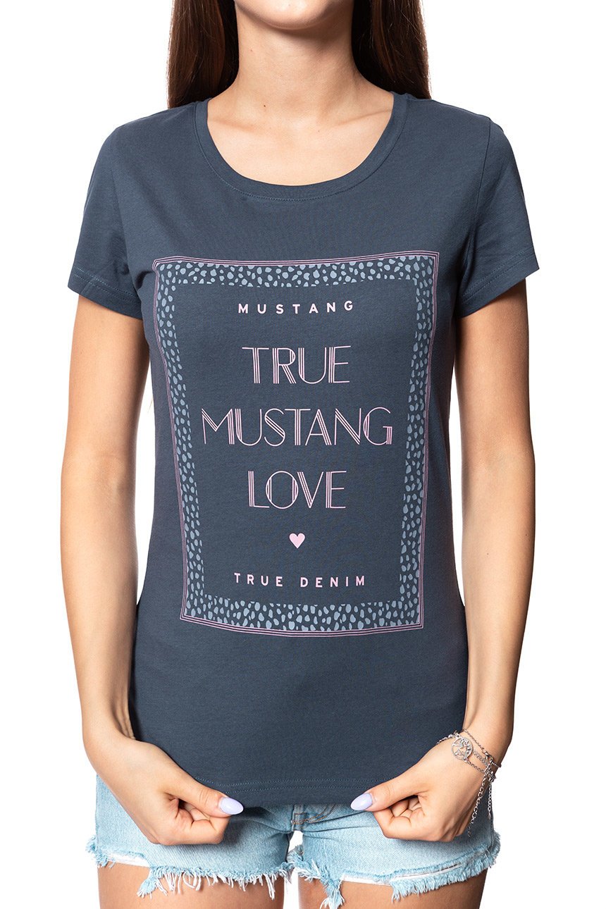 MUSTANG T SHIRT DAMSKI Alexia C Print Blue Nights 1008973 4085