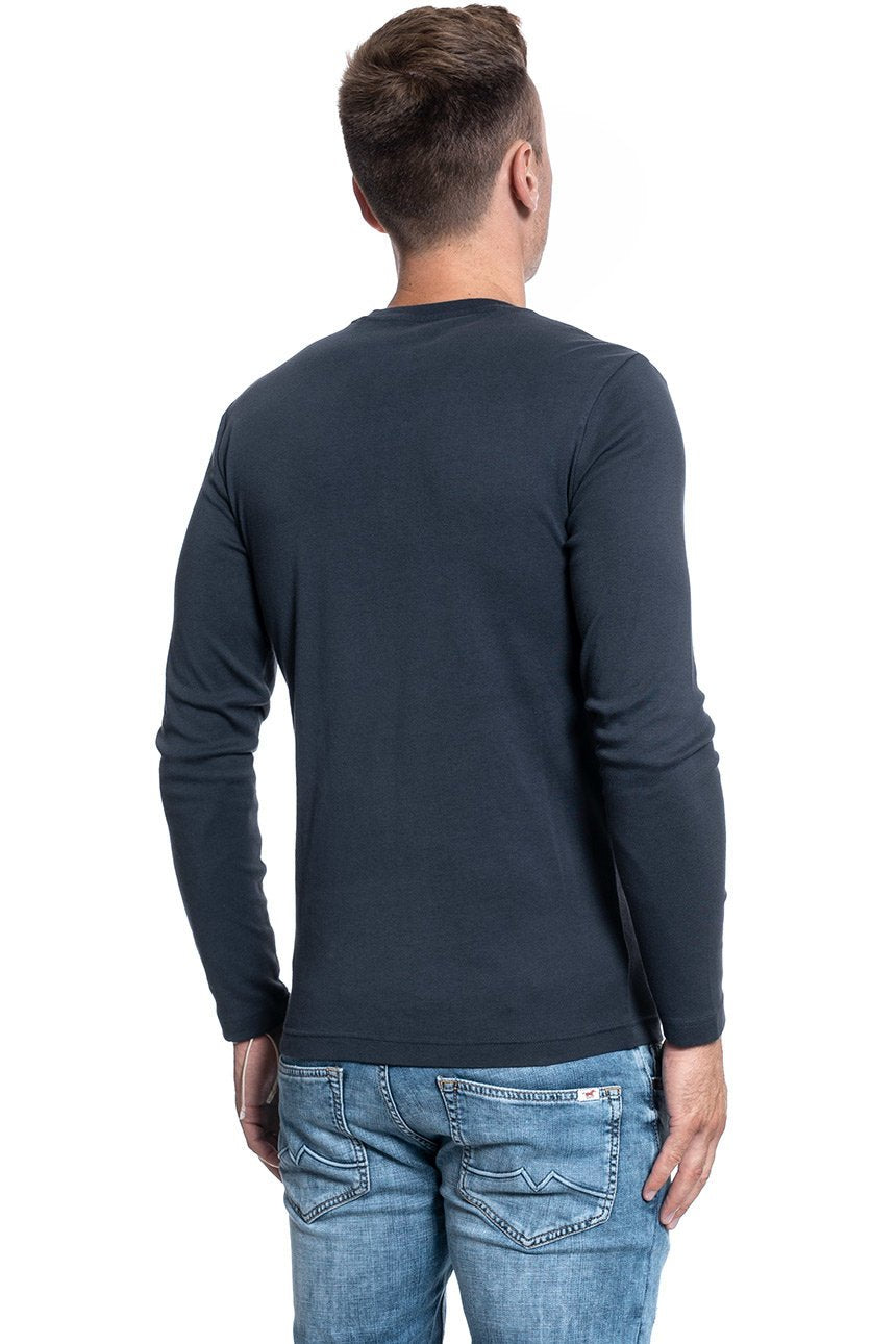 MĘSKA KOSZULA Z DŁUGIM RĘKAWEM MUSTANG ANTON BASIC HENLEY 1009248 4085