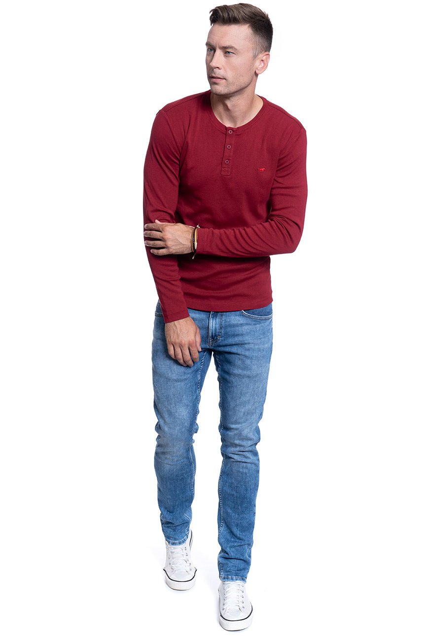 MĘSKA KOSZULA Z DŁUGIMI RĘKAWAMI MUSTANG ANTON BASIC HENLEY 1009248 7194